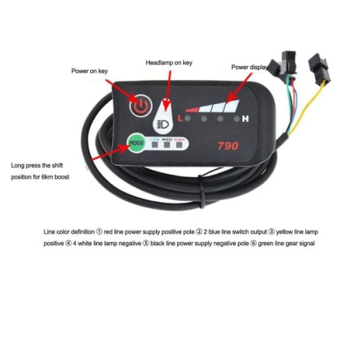 IC Intelligent LED 790 Display for E-Bike Panel 36V 2