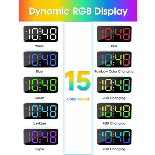 Extra Loud Alarm Clock Digital USB Night Light 1