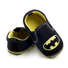 Mocassins bébé en toile à motif dessin animé, semelle souple, taille 12M