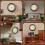 Vintage silent quartz wall clock large easy-to-read 6