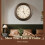 Vintage silent quartz wall clock large easy-to-read 7