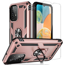 Capa para Samsung Galaxy A23 5G com protetor de tela na cor ouro rosa