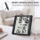 Digital wall clock with 8.6-inch HD display, calendar and 5