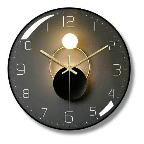 Luminous Wall Clock Radio-Controlled 30 cm with Blue LEDs 1