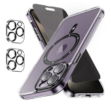 Capa magnética Xhy para iPhone 15 Pro com película de privacidade e
