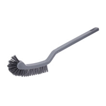 Escova de limpeza de vaso sanitário com cabo longo de plástico curvado