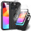 Capa TASHHAR para iPhone 15 com protetor de tela e lente, preta. 1