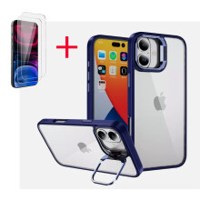 Capa Xhy para iPhone 16 com protetor de tela, transparente e resistente.