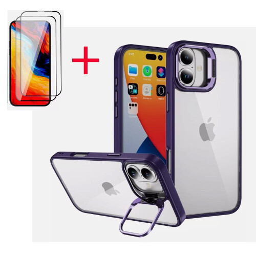 Capa transparente Xhy para iPhone 16 Pro com protetor de tela, resistente.