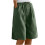 Knelange shorts i lin med vide ben til dame 1
