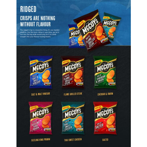 McCoy's Cheddar & Onion Multipack Crisps 6 Pack 2