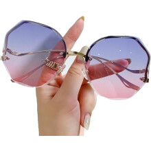 Ochelari de soare polarizați metalici pentru femei, UV400, retro, supradimensionați
