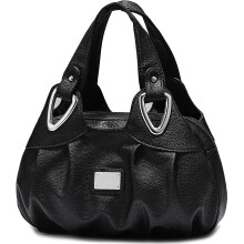 Bolsa hobo feminina em couro vegano com estampa floral.
