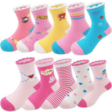 Mädchen-Baumwollsocken, 10er-Pack