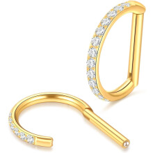 Titaanista valmistetut D-muotoiset nenärenkaat 16G8mm2 kpl