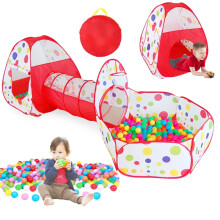 Ball Pit Play Tent with Tunnel 3-in-1 Portable Toy Set