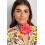 Black boho choker necklace with large flower 2