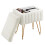 Vanity Stool with Storage Modern Faux Fur Seat White 1