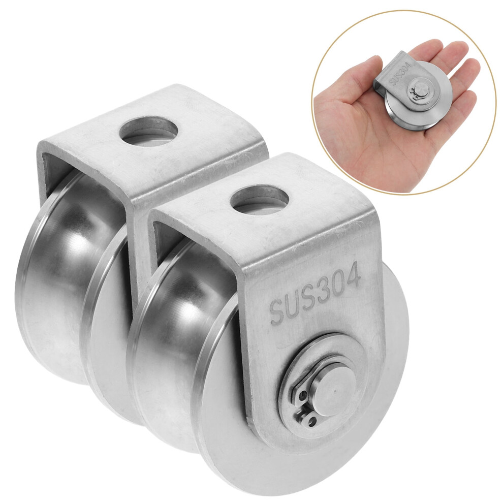 Ounona Stainless Steel Pulley Wheels 2 Pcs 922042398818