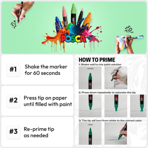 POSCA paint marker set medium tip 8 colors 1