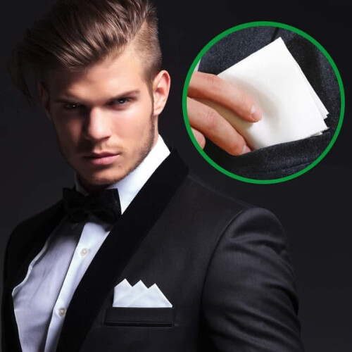 Men's Cotton Handkerchiefs White 18-Pack 2