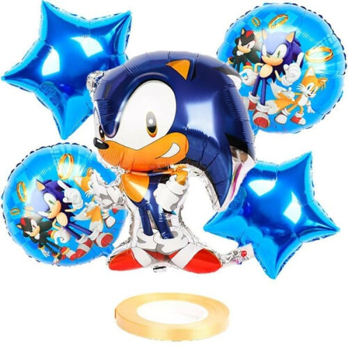 Sonic the Hedgehog balloon set blue birthday 2