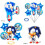 Sonic the Hedgehog balloon set blue birthday 8