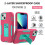 Capa para iPhone 13 com suporte, nas cores rosa, vermelho e verde, 6,1 polegadas. 2