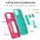 Capa para iPhone 13 com suporte, nas cores rosa, vermelho e verde, 6,1 polegadas. 3