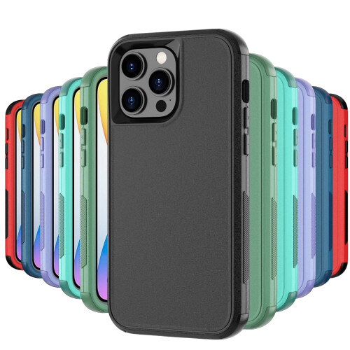 Capa para iPhone 14 Pro Max, resistente, de nível militar, preta. 2
