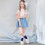 Kids Ankle Support Compression Socks Dark Blue 4 Pcs 6