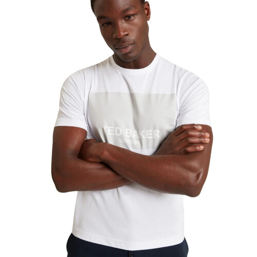 Ted Baker (M, White) Ted Baker Mens Box Logo Regular T-Shirt 2