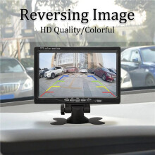 3X Moniteur de Voiture 12 V 7 Pouces 16:9 800 X 480 LCD avec Entrée Vidéo 2 Voies pour Caméra de Recul, Stationnement Arrière