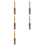 5pcs M4x0.7mm Hex Shank Titanium Plated HSS Screw Thread Metric Tap Drill Bits Screw Machine Compound Tap Open 1