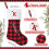 Weißer personalisierter Weihnachtsstrumpf mit gesticktem Anfangsbuchstaben 3