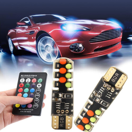 Car LED T10 RGB COB Width Indicator Light 2