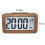 Wooden digital alarm clock with large temperature display 2