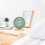 Green Analog Alarm Clock with Light Quiet Small 4