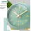 Green Analog Alarm Clock with Light Quiet Small 5