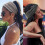 Women's wide boho yoga headband gray 3