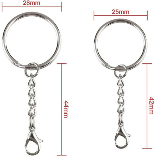 Metal keychain with carabiner 55 pieces 1