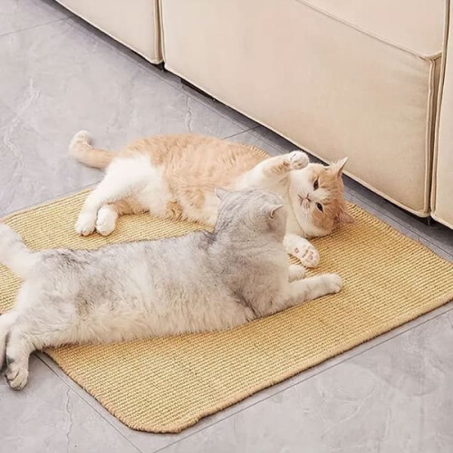 Cat sisal scratching mat horizontal khaki 40x60 cm 2