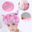 Shower Cap Waterproof Double Layer Cartoon 3-Pack 4