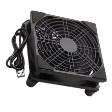 5 Stück 120-mm-Lüfter, Router-Lüfter, DIY-PC-Kühlbox, TV, Kabellos, Leise, 5 V, USB, 12 cm, mit Schrauben, Schutznetz