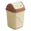 Swing Top Trash Can Yellow Plastic 12L 5