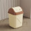 Swing Top Trash Can Yellow Plastic 12L 3