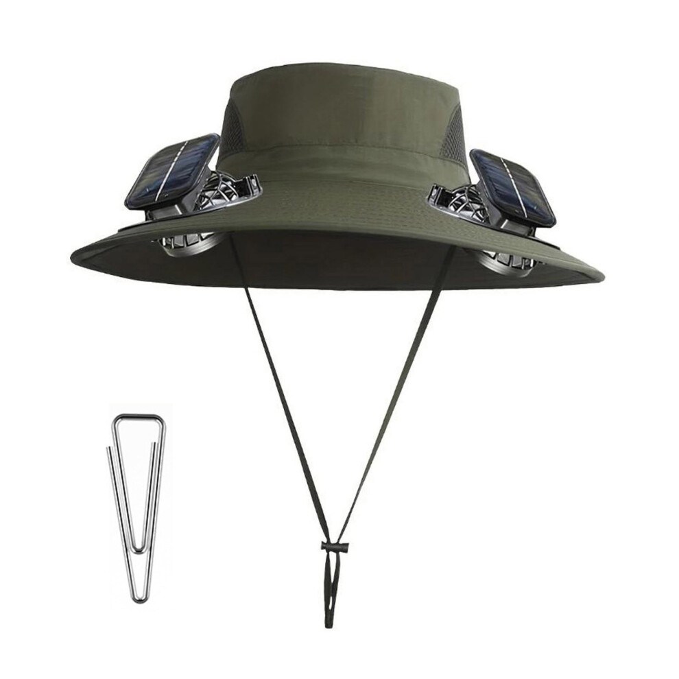 Men's Solar Fan Hat 3-Speed Usb Rechargeable 21-24 Inch 9023022076014