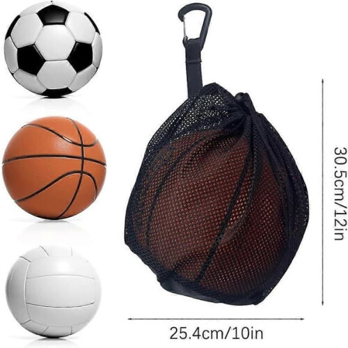 Soccer Ball Net with Drawstring Foldable 2-Pack 1