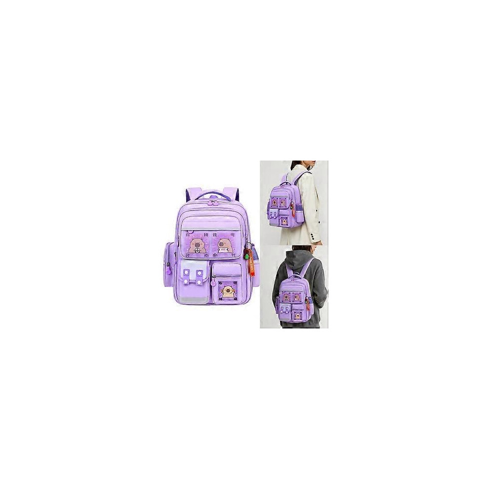 Capybara Kids Backpack Coffee Color Lightweight Breathable