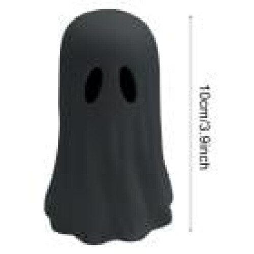 Halloween paper mache ghost decor black white brown 4 pcs 1